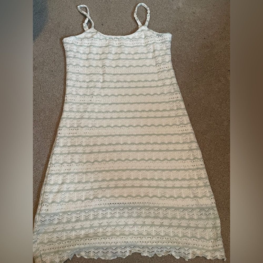 Bluenotes Lace Dress with Light Mint Stripes